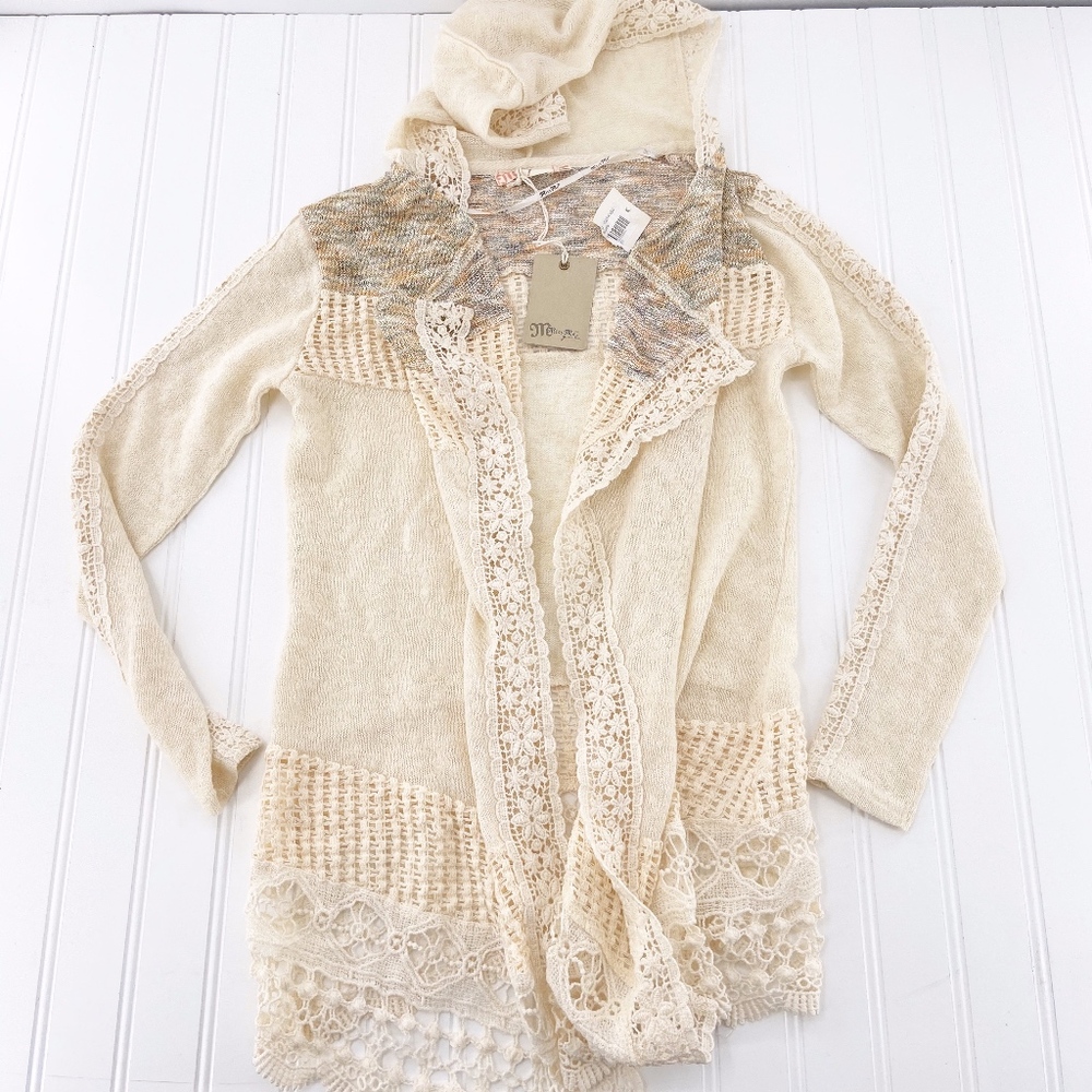 Miss Me Girls Sweater size Small Open Cardigan